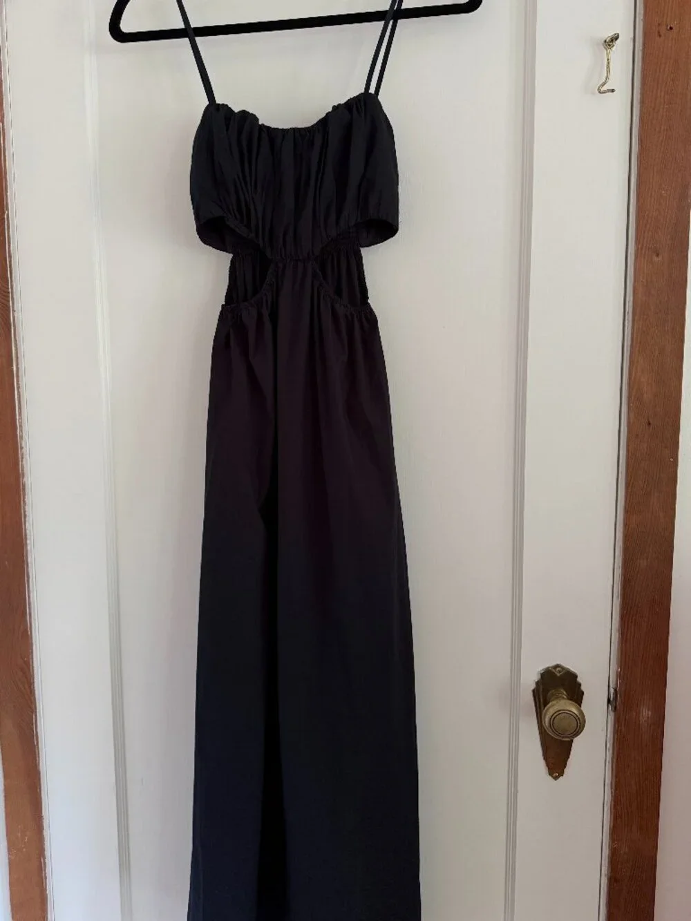 Abercrombie & Fitch Bubble Top Maxi Dress | Black | Small Petite